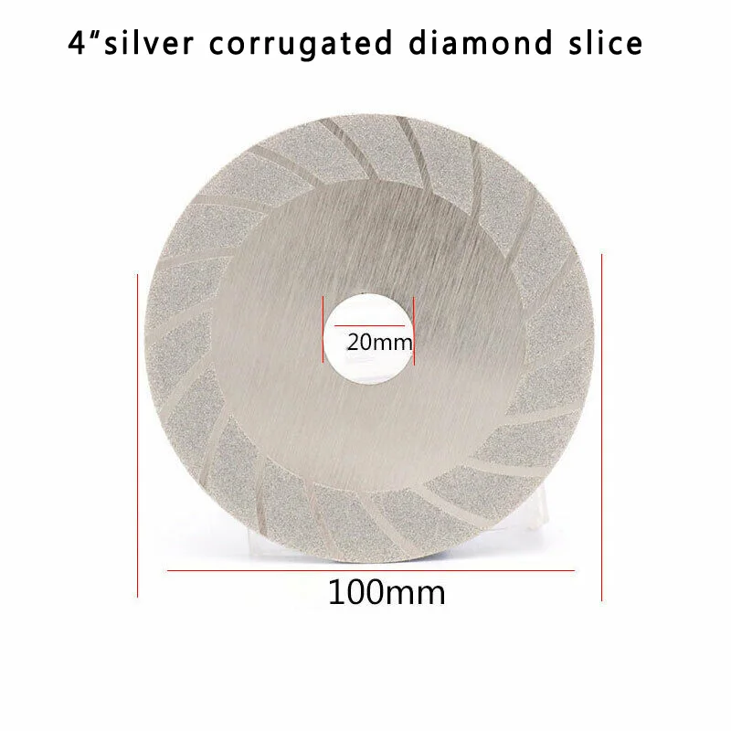 4 100 мм OD Алмазное покрытие режущий диск плоское Колесо Шлифовальные пластины