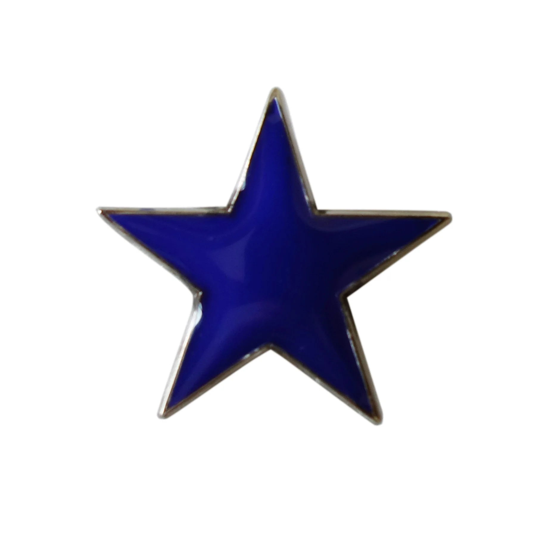 Синяя цветная эмалированная брошь в форме звезды на лацкан заколка-значок для