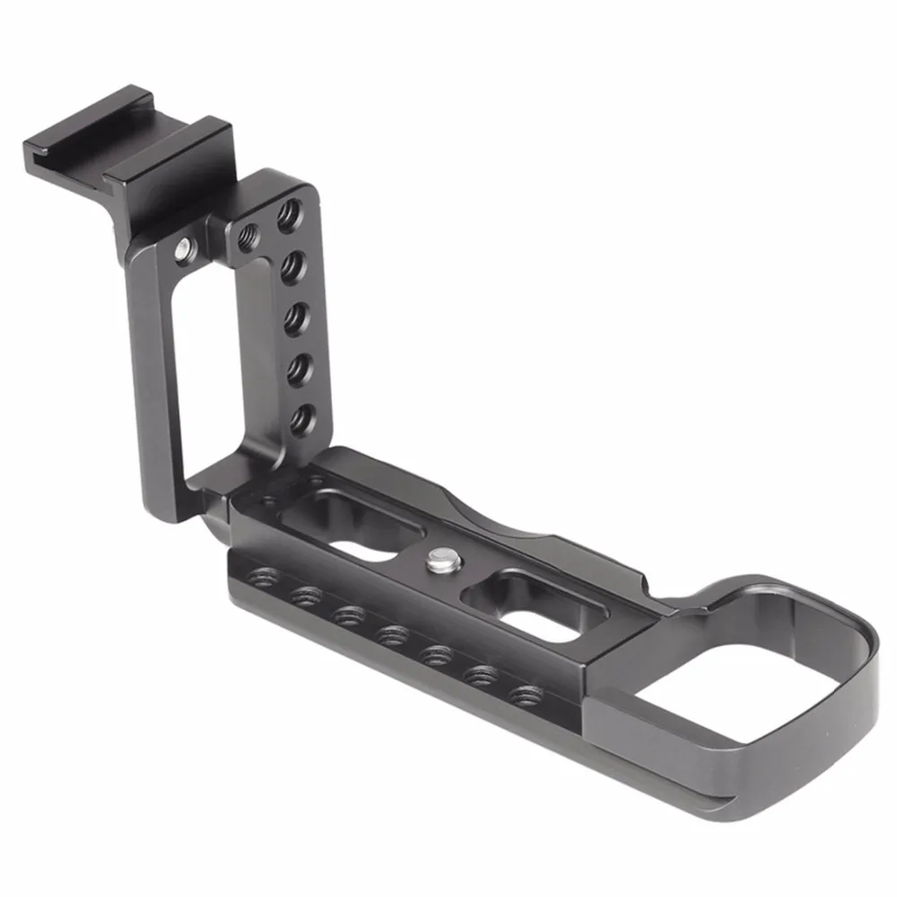 CNC алюминиевая вертикальная съемка QR l-пластина кронштейн держатель рукоятка для sony A6400 Dslr камера Поддержка с холодным башмаком аксессуар