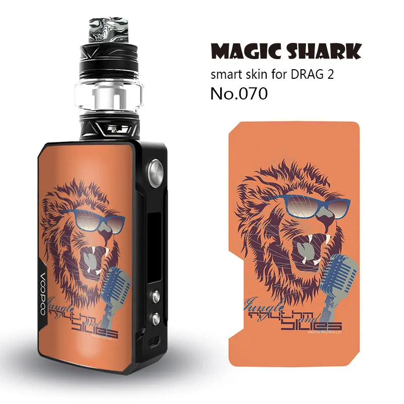 

Magic Shark Hot Sale 2.5D Stereo Skull Lion Bear Beast Case Cover Sticker Film Skin for Voopoo Drag 2
