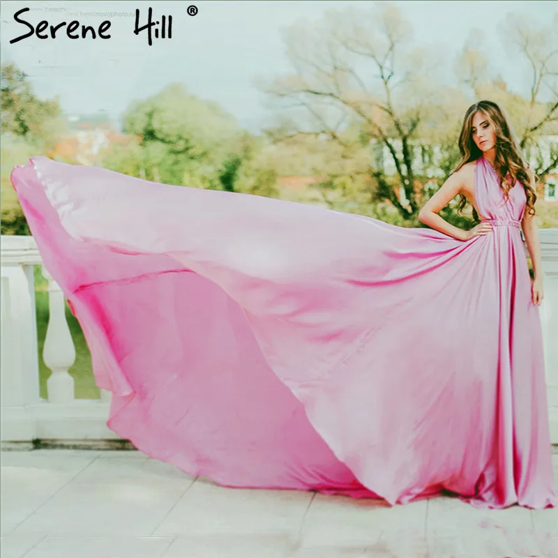 Элегантное Шелковое Платье с открытой спиной и длинным шлейфом для фотосъемки