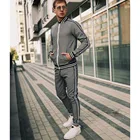 Мужской спортивный костюм, повседневная куртка на молнии, свитшот, одежда для мужчин, весна-осень 2021