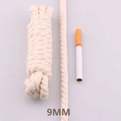 9mm round 5yards 5yd/лот высокопрочный натуральный цвет круглый плоский канат хлопок шнуры для дома ручной работы аксессуары для одежды проекты рукоделия - Цвет: 9mm round 5yards