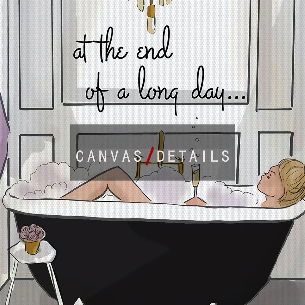 

Quote Canvas Poster Nordic Wall Art Print Painting Cartoon Girl Picture for Bedroom Decoration Home Decor Metal Frame