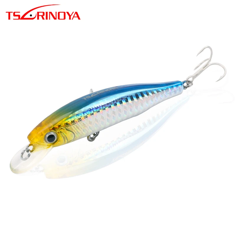 

TSURINOYA Fishing Lure DW19 80mm 14g Depth1.0m Sinking Minnow Fishing Lure Hard Bait Articial Bait free shipping