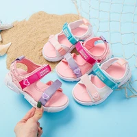2021 baby girls sandals pink princess sandals breathable mesh childrens shoes light soft kids sandals flat sandal girls shoes