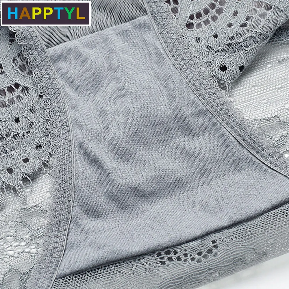 HAPPTYL 1 шт хлопок промежность женские стринги нижнее белье кружева отделка мягкие