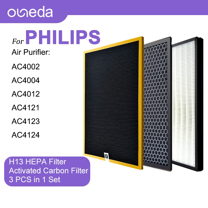 Фильтр для очистителя воздуха Philips Сменный фильтр HEPA сбора пыли 3 шт. AC4002 AC4004
