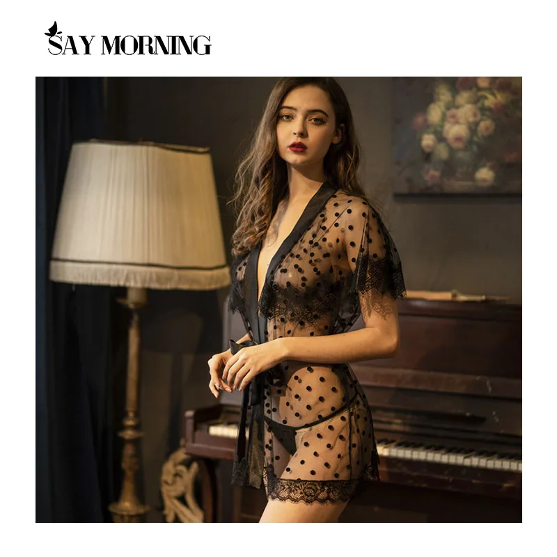 Женское кружевное нижнее белье SAY MORNING пикантная кружевная Пижама | Тематическая