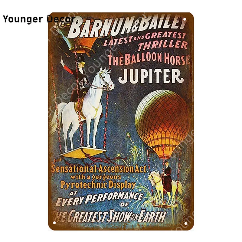 Забавный цирк металлические указатели настенный стикер Kellar Винтаж постер