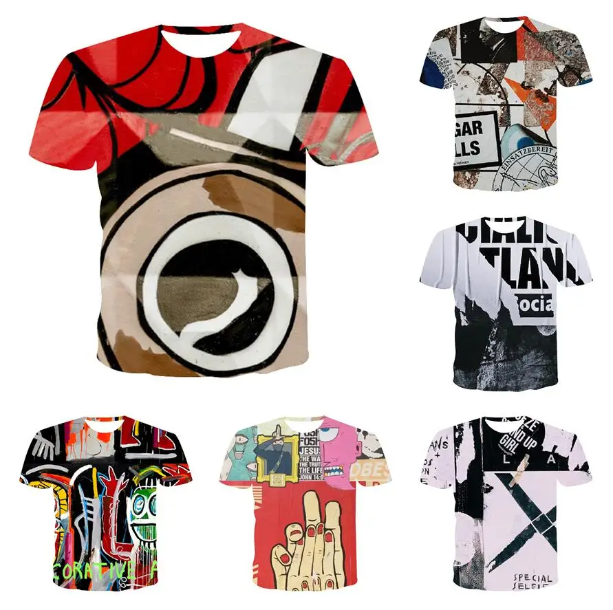 

New Free Delivery Summer Top Men's Funny T-shirt Compression Shirt Polyester Hand Painted Round Neck New Hip Hop Men's Xxs-6xl