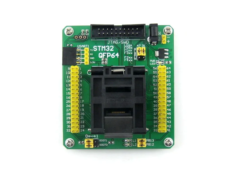Специальный программатор STM32 QFP64 0 5 мм выжигающая розетка с простой платой
