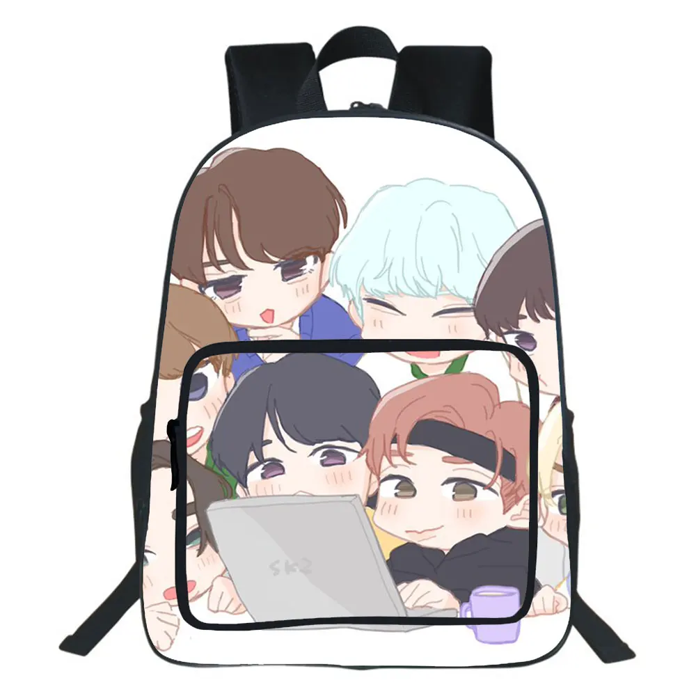 

Stray Kids Backpack Fashion Backpacks Boys And Girls Bag Teen School Bag Cartoon Rucksack Unisex Bag 19 Inches Bag Mochila