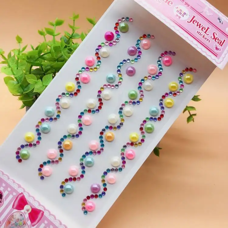 Детский макияж сценические наклейки ручной работы мультфильм Драгоценные камни