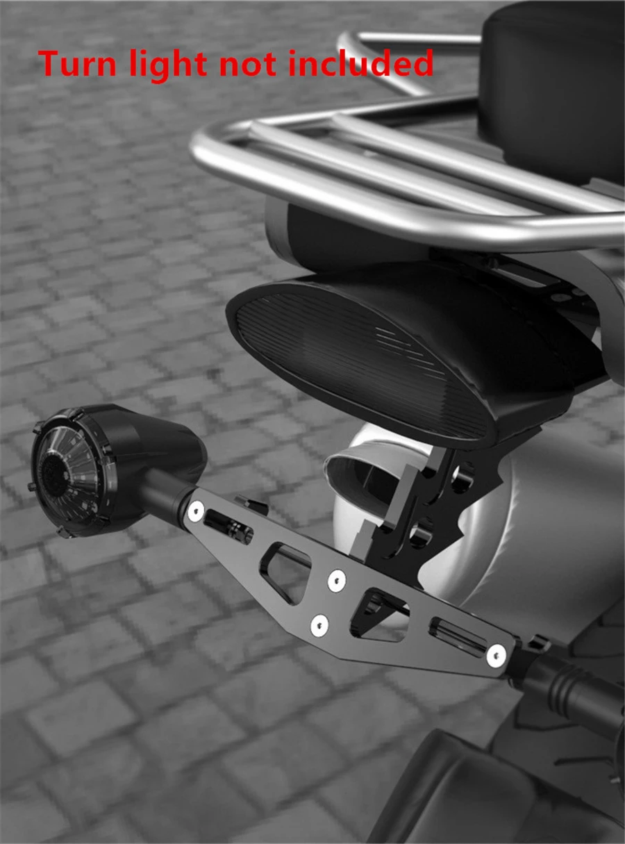

Universal Black CNC Motorcycle Adjustable License Plate Frame Holder Bracket