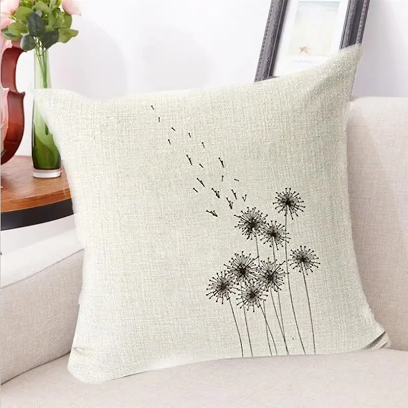 Наволочки наволочки с рисунком одуванчика для дивана и квадратный холст акцент