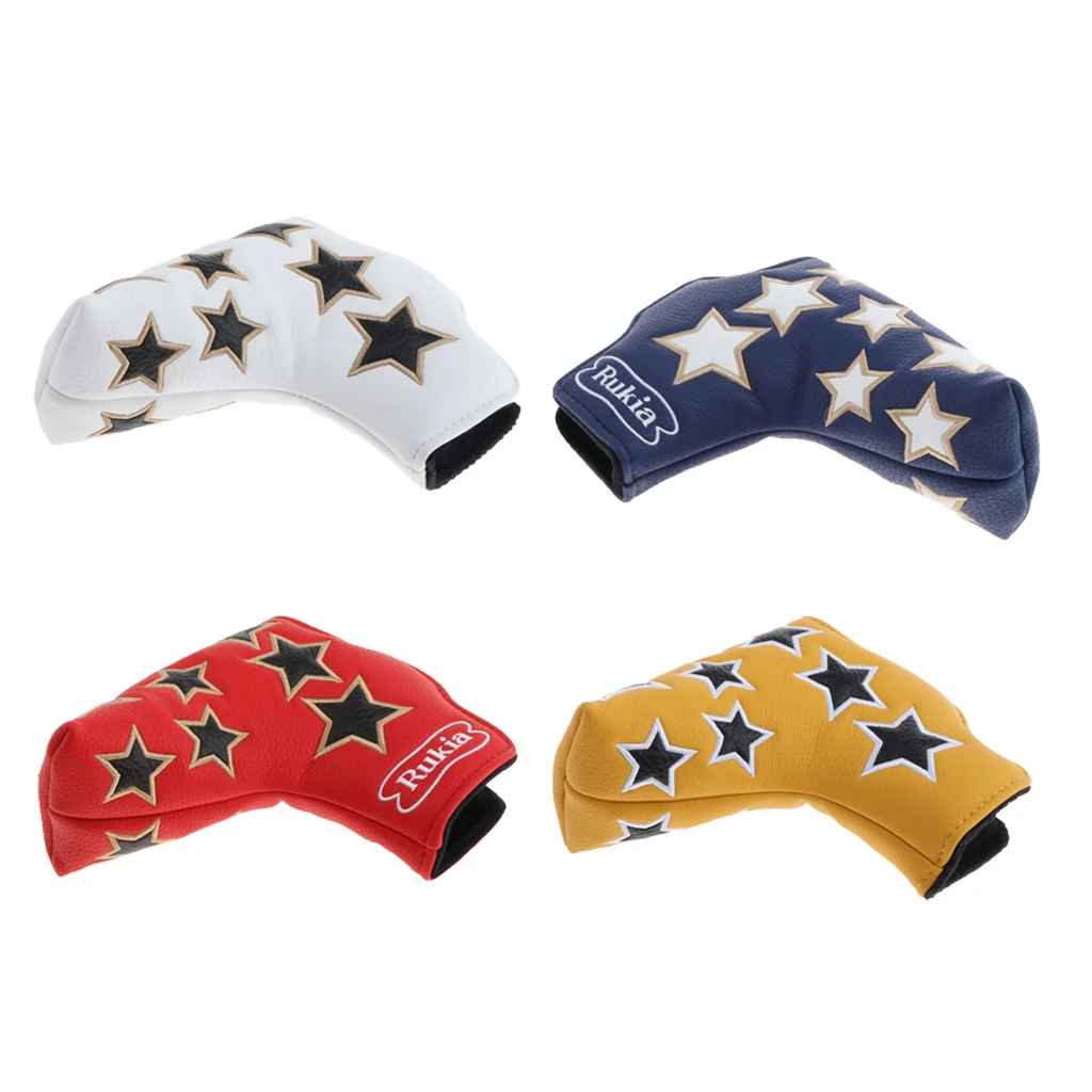 

1 Piece Durable Waterproof PU Leather Golf Putter Head Cover Straight Bar Blade Club Headcover Golf Club Heads Cover Accessory