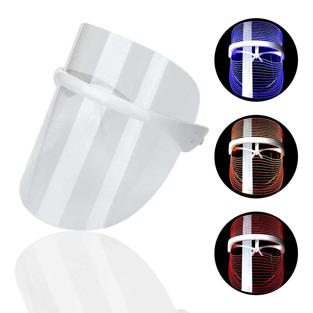 3 цвета светильник светодиодный маска для лица машина омоложения кожи