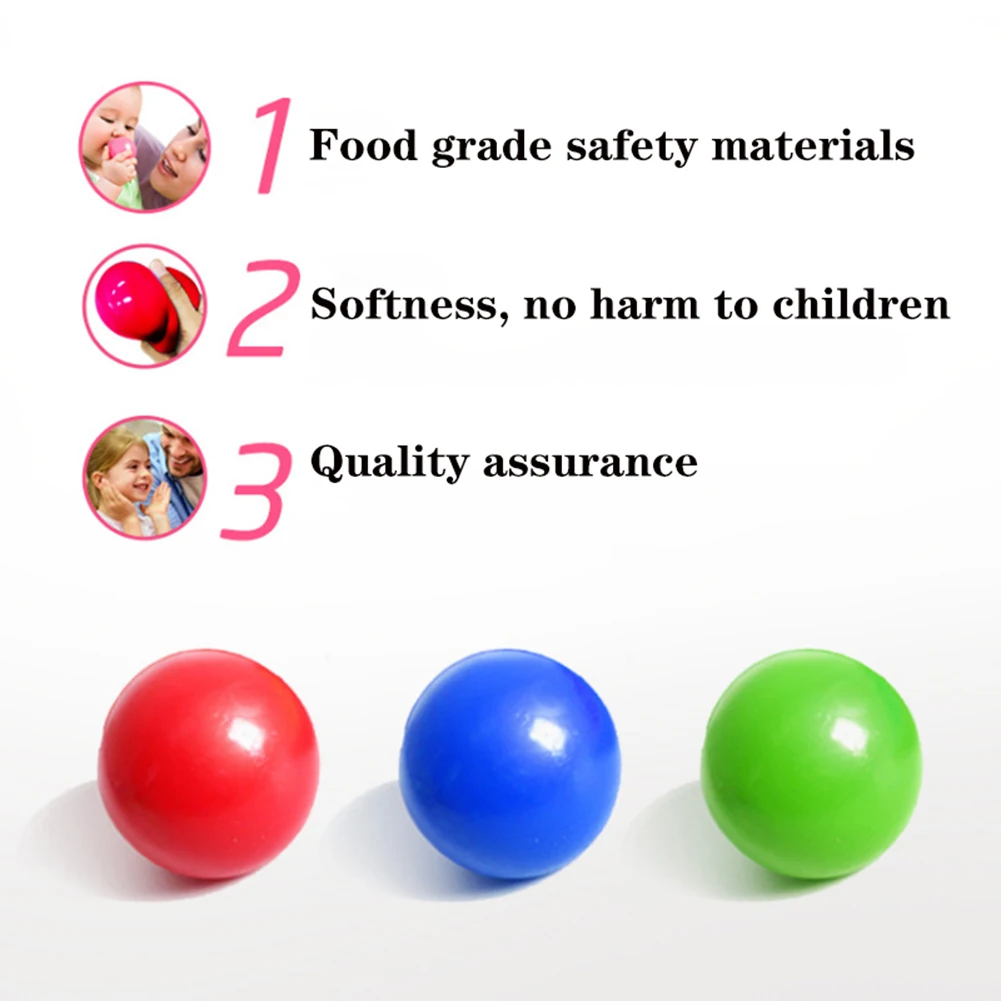 Bola de pared adhesiva luminosa para ni&ntilde;os y adultos, Bola de succi&oacute;n de pared, juguete de descompresi&oacute;n, 8 Uds.-4