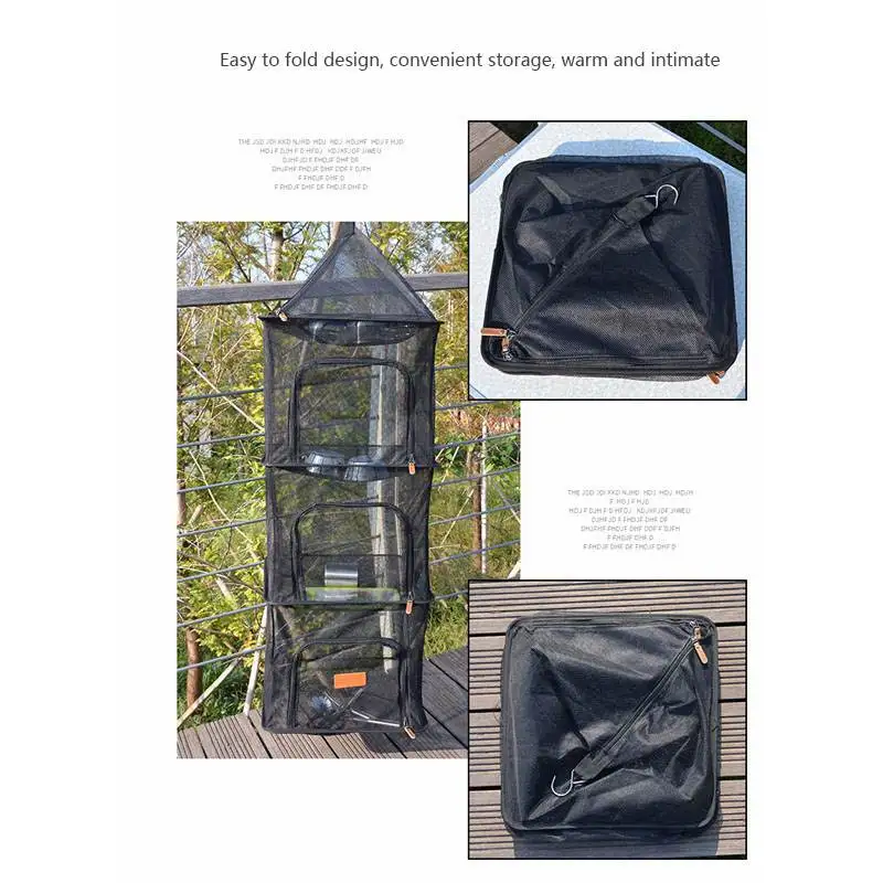 ABSF походная Сухая Сетка 4 Слои складной подвесная сетка сушилка для посуды полка