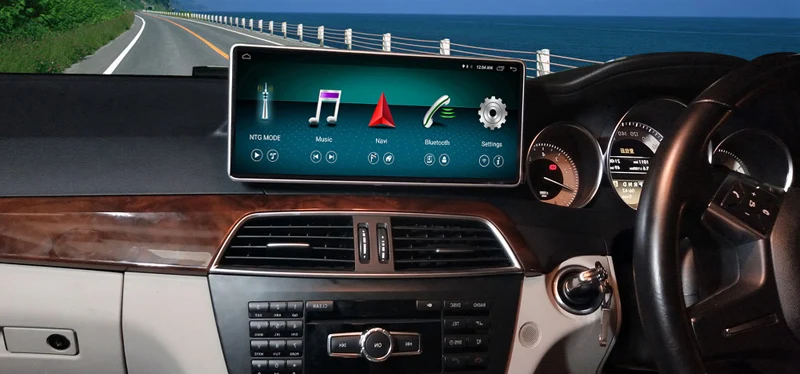 RHD Mercedes навигационное обновление W204 11-14 Android Carplay Aftermarket мультимедийный dvd-плеер для C класса видео консоль Facelife