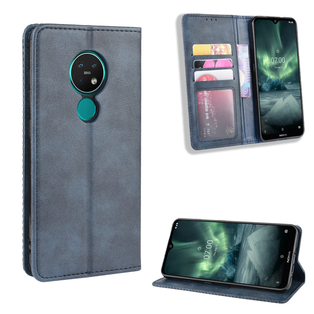 Чехол-кошелек в винтажном стиле из искусственной кожи с магнитной застежкой и