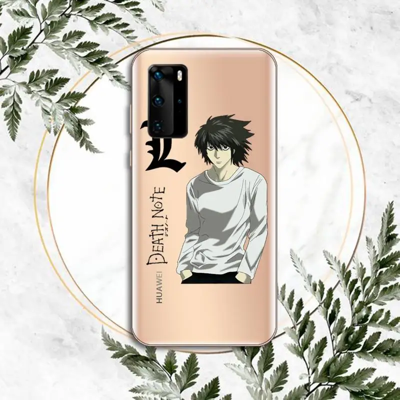 

Death Note Anime Ryuk kira Phone Case Transparent for Huawei P honor 8 10i 20 30 40 smart 2019