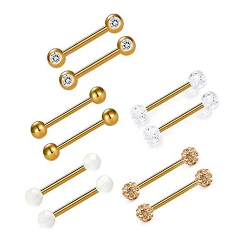 JFORYOU14G кольца для сосков 12mm14mm16mm18mm хирургические стальные сверкающие