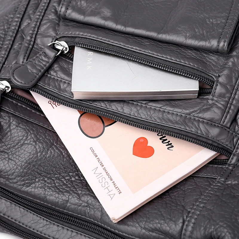 Женские повседневные сумки Большая вместительная сумка женские кожаные на плечо