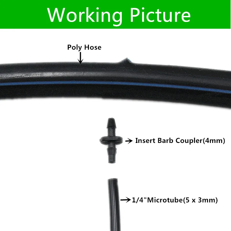 Вставка Barb муфта 4 мм для 1/4 дюйма MicroTubing фитинги микро капельного орошения