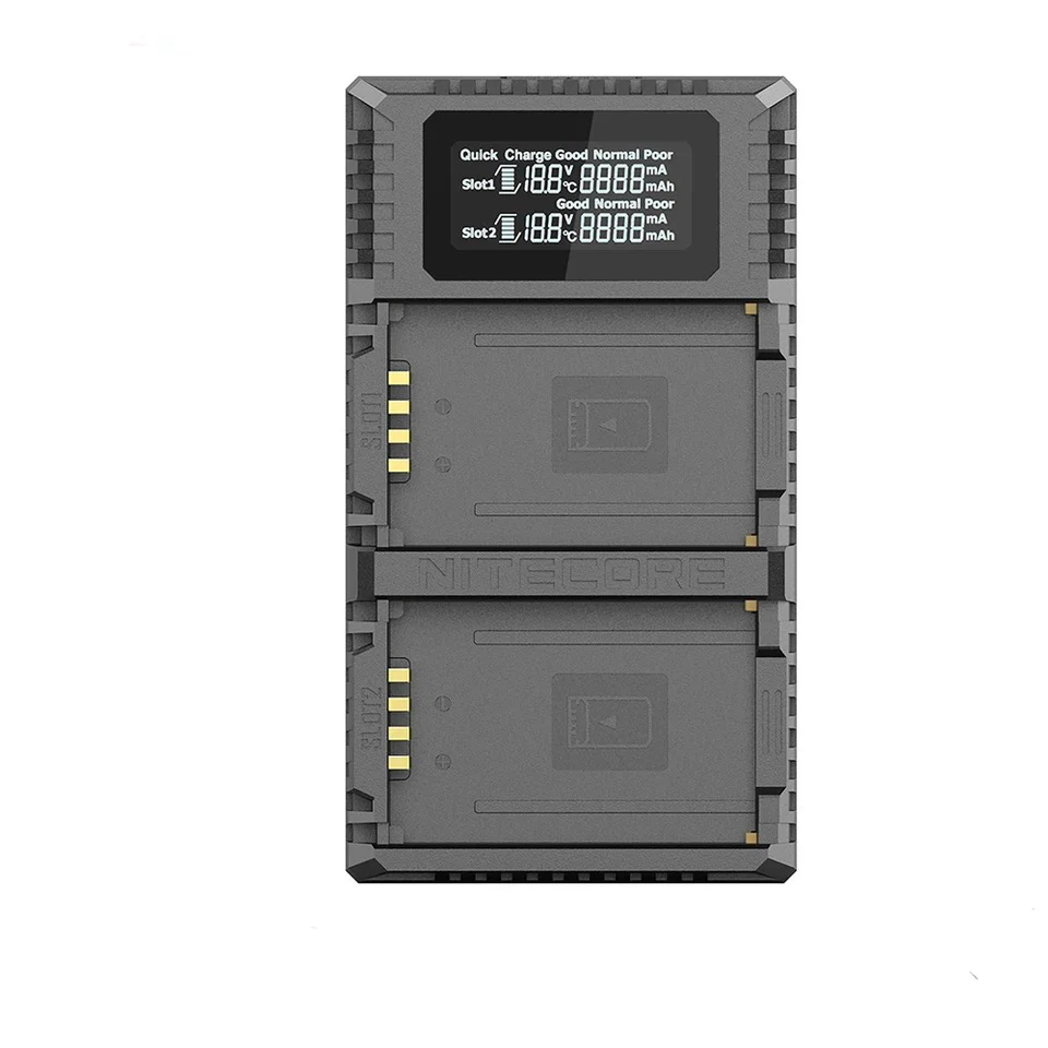 Оригинальное Цифровое Зарядное устройство Nitecore ULM10 Pro с двумя слотами для