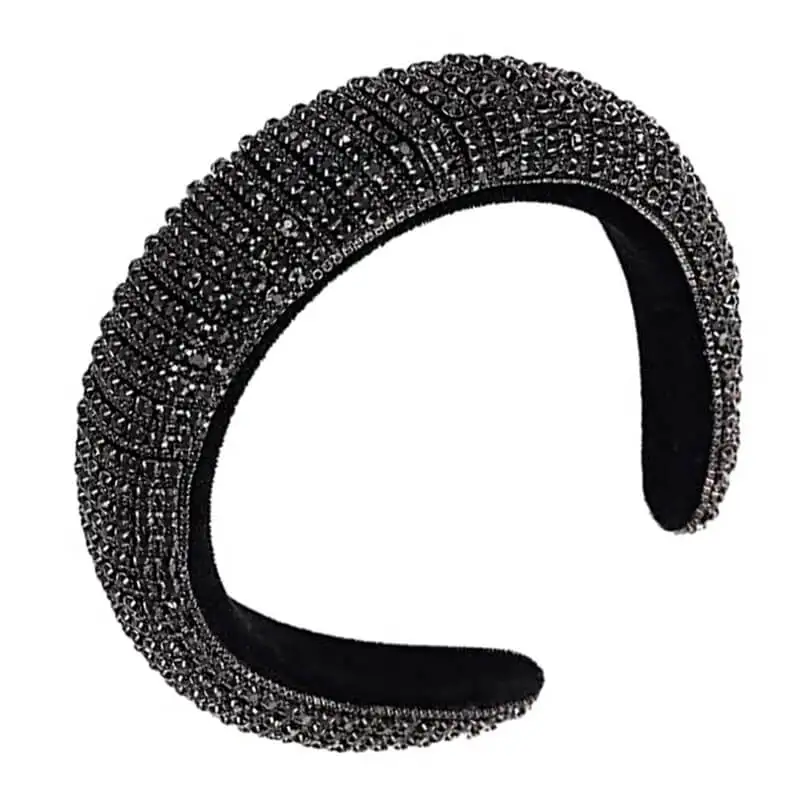 

New Colorful Rhinestones Headbands For Womens Luxury Shiny Padded Diamond Crystal Hairbands Accessories