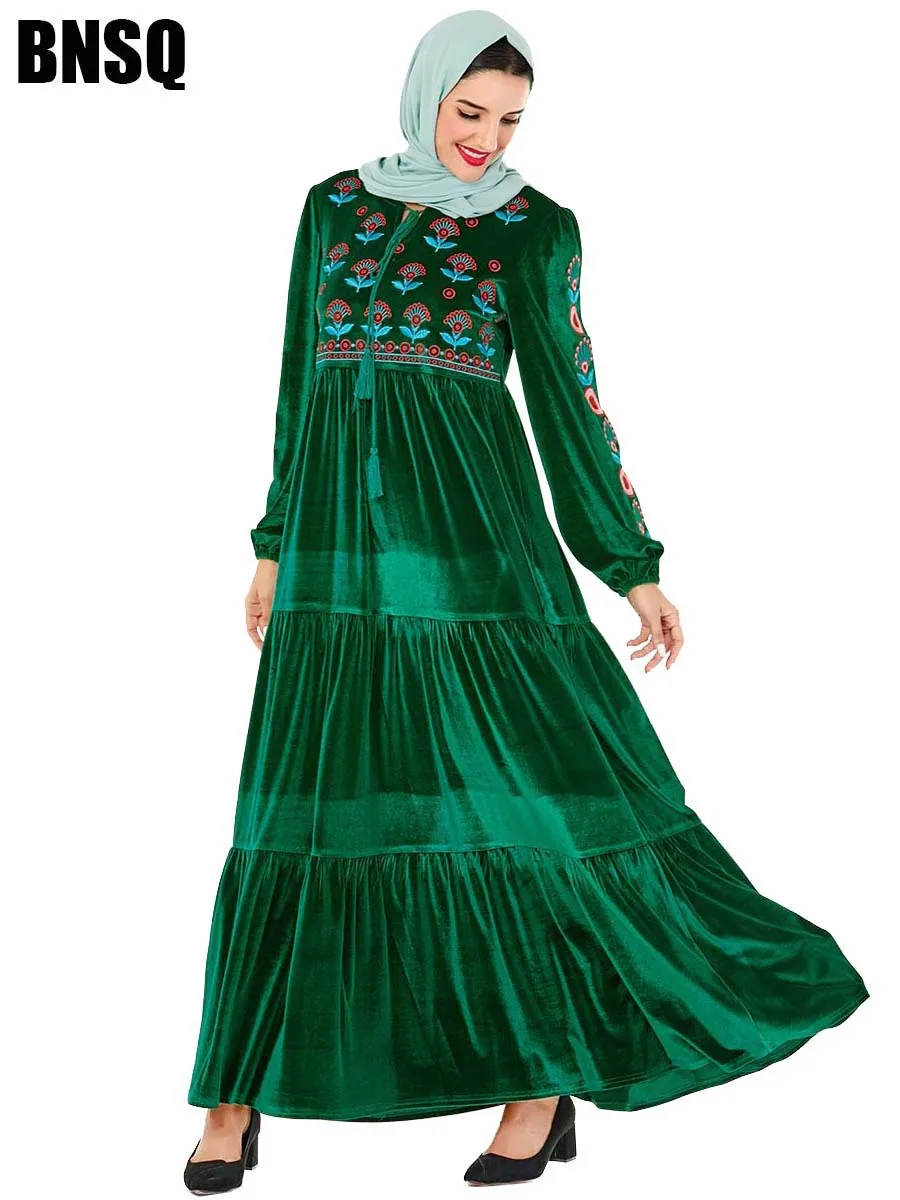 Кафтан абайя Дубайский хиджаб мусульманское платье джилбаб турецкая исламская