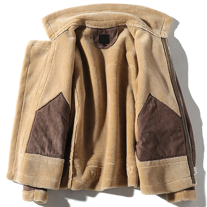 Vintage Bomber Mens Faux Fur Coats Winter 5XL Name Brand Mans Jackets Men Overcoat European Oversized Streetwear A861 | Мужская одежда