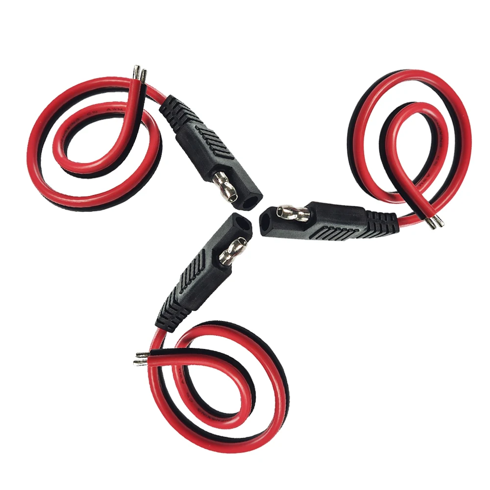 JKM 3 шт. 14AWG DIY SAE Автомобильный кабель-удлинитель для быстрого отсоединения, прибор для 20A Панели солнечные провод 2 ядра, каблук 15 см, 30 см JKM 3 шт. 14AWG DIY SAE Автомобильный кабель-удлинитель для быстрого отсоединения, прибор для 20A Панели солнечные провод 2 ядра, каблук 15 см, 30 см