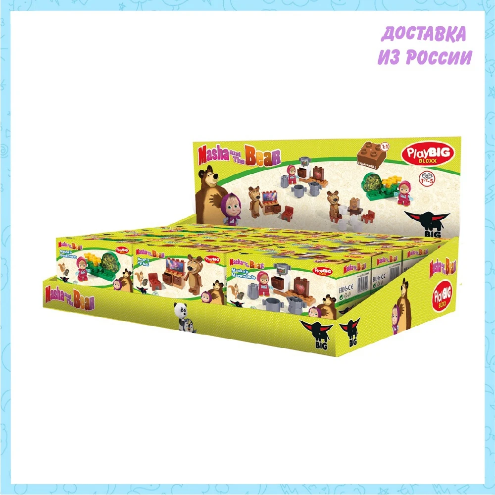 Конструктор Маша и Медведь стартовый набор 4в 7-11 дет. &quotBIG&quot 12/48 | Игрушки хобби