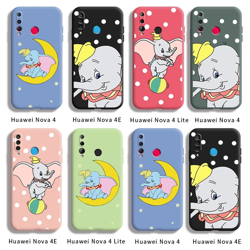 

Чехол с милым Рисунком Слона для Huawei Nova 4 Nova 4E Nova 4 Lite, задняя крышка из силикагеля