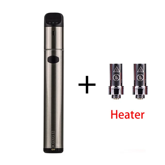 ss with 2heater Kamry 100 комплект нагревательной ручки vape ручка комплект 1900 мАч нагрев не горит для сигарет комплект vs Kamry kecig 2,0 плюс justfog Q16 - Цвет: ss with 2heater