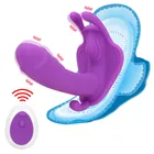 ZINI трусики носимых бабочки фаллоимитатор вибратор Стимулятор клитора 10 скоростями вибрационный массаж точки G для женщин, интимные игрушки для женщин