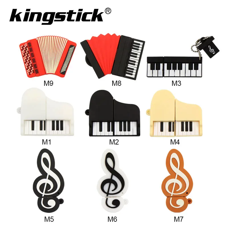 Новейший USB флеш-накопитель piano 32 Гб 64 Гб 128 ГБ модный музыкальный Флешка аккордеон накопитель 4 ГБ 8 ГБ 16 ГБ запоминающий usb-флэш-накопитель