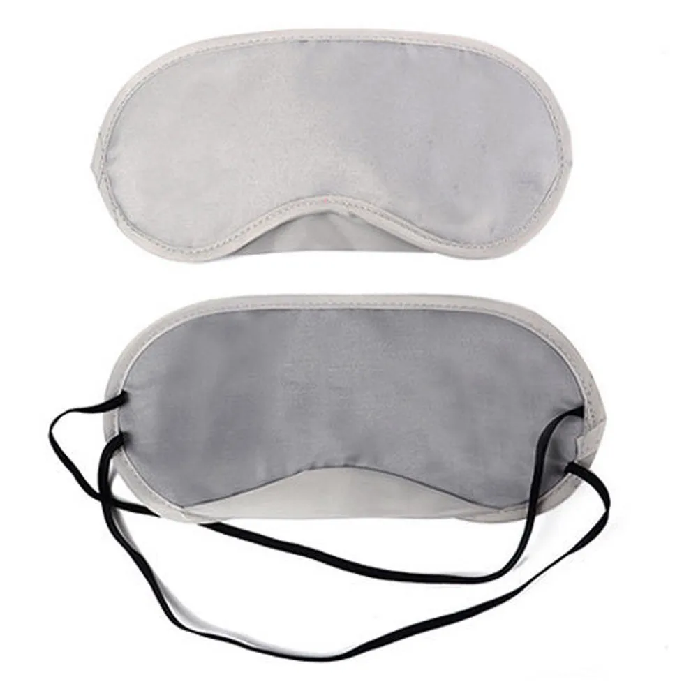 

1PC New Pure Silk Sleep Eye Mask Padded Shade Cover Travel Relax Aid Blindfold 8 ColorsTravel Accessories