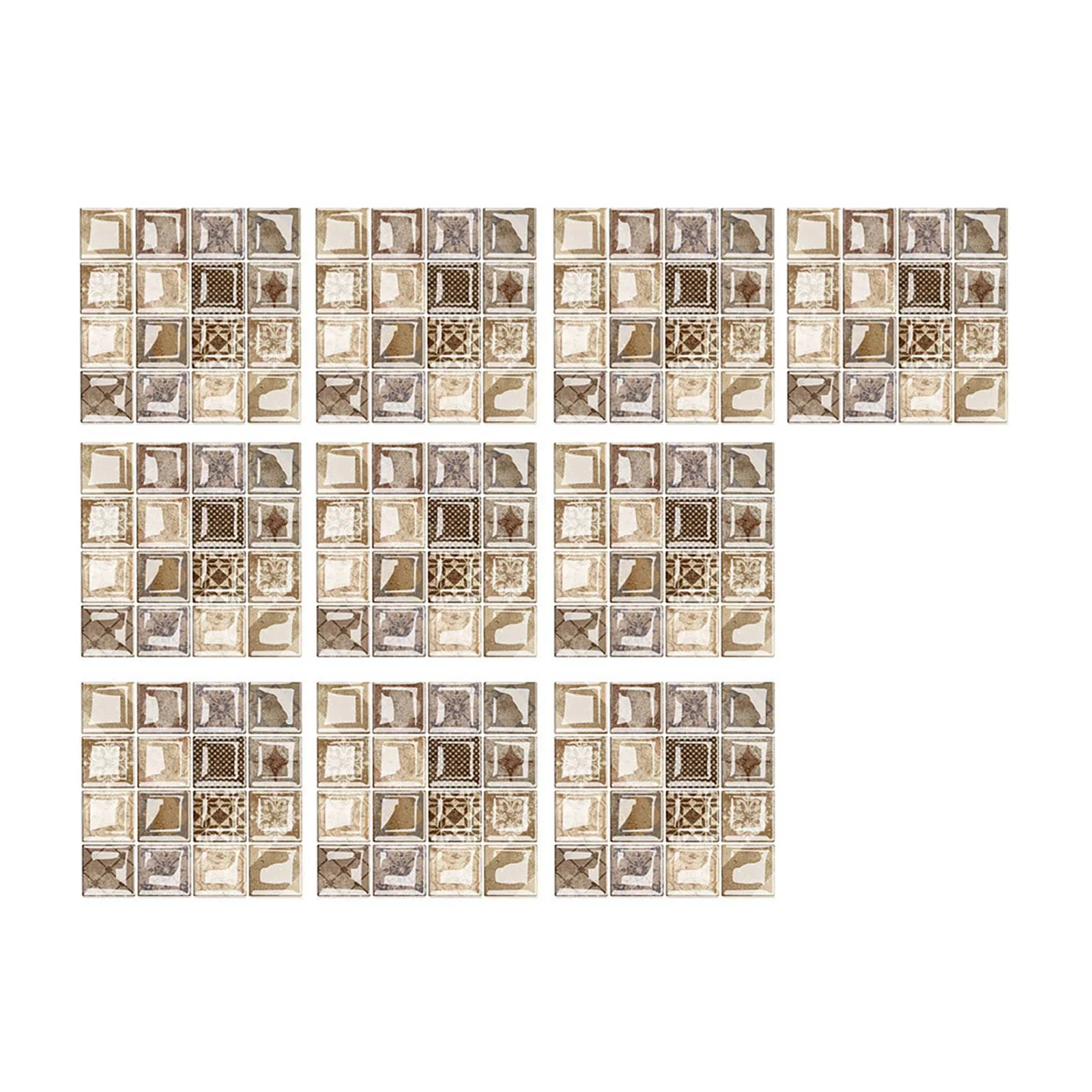 3D Self-glazed Glass Stickers Tiles DIY Wall Floor Sticker Living Room Decoration Wallpaper for Walls | Дом и сад