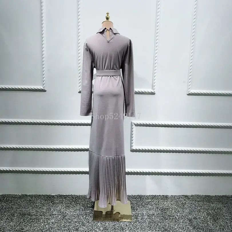 Плиссированное турецкое мусульманское платье Abaya в Дубае женские вечерние