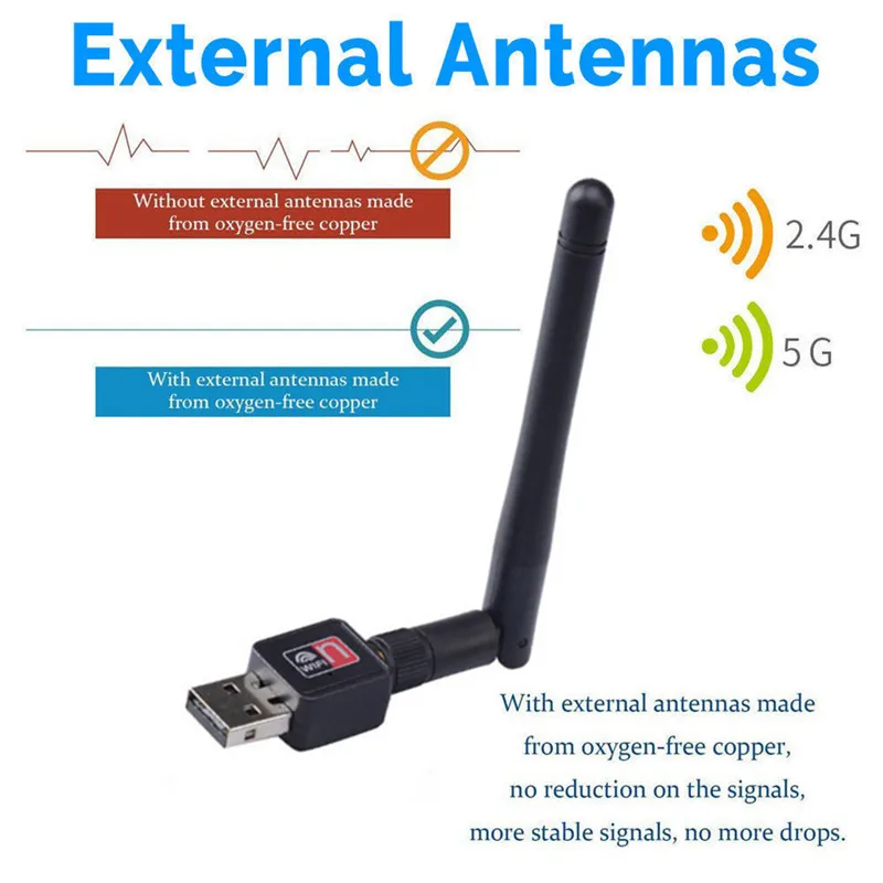 Мини USB Wifi адаптер 150 Мбит/с 2 4/5 ГГц wi-fi ключ приемник беспроводная сетевая карта