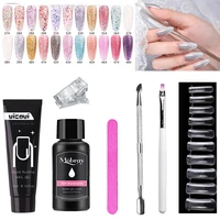 15ml poly nail extension gel glitter kit nail enhancement builder set for manicure nail art design poly nails gel semi permanent