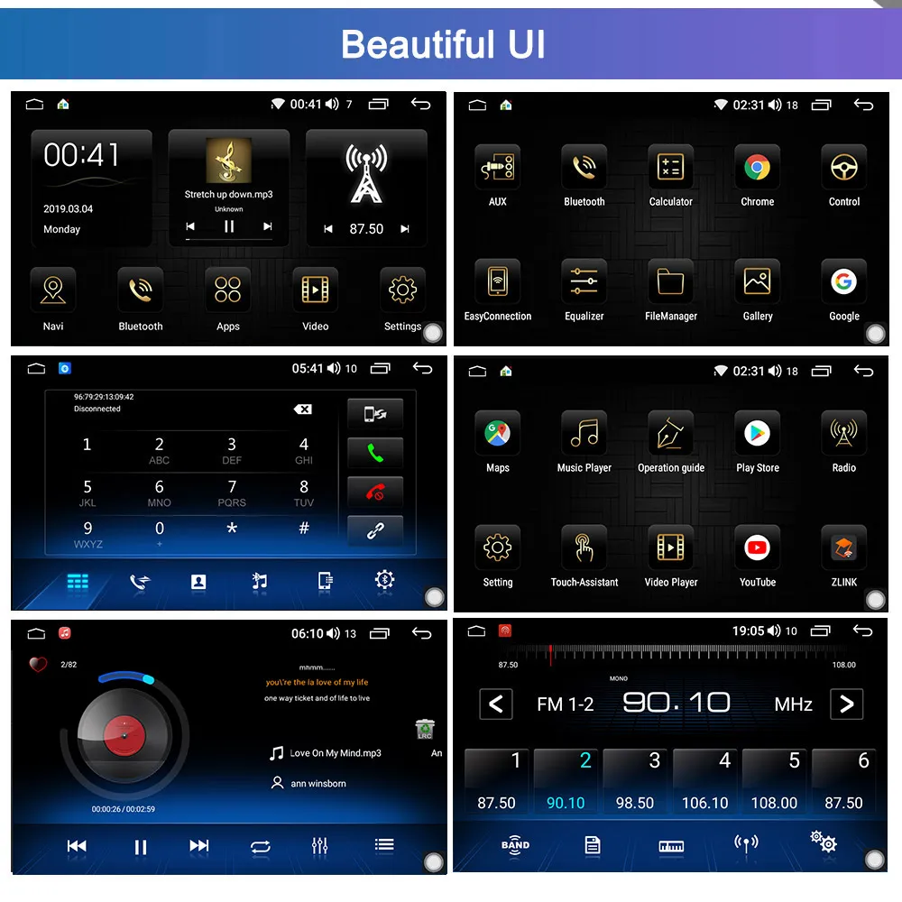 Автомобильный мультимедийный плеер универсальный на Android 9 0 DSP Восьмиядерный