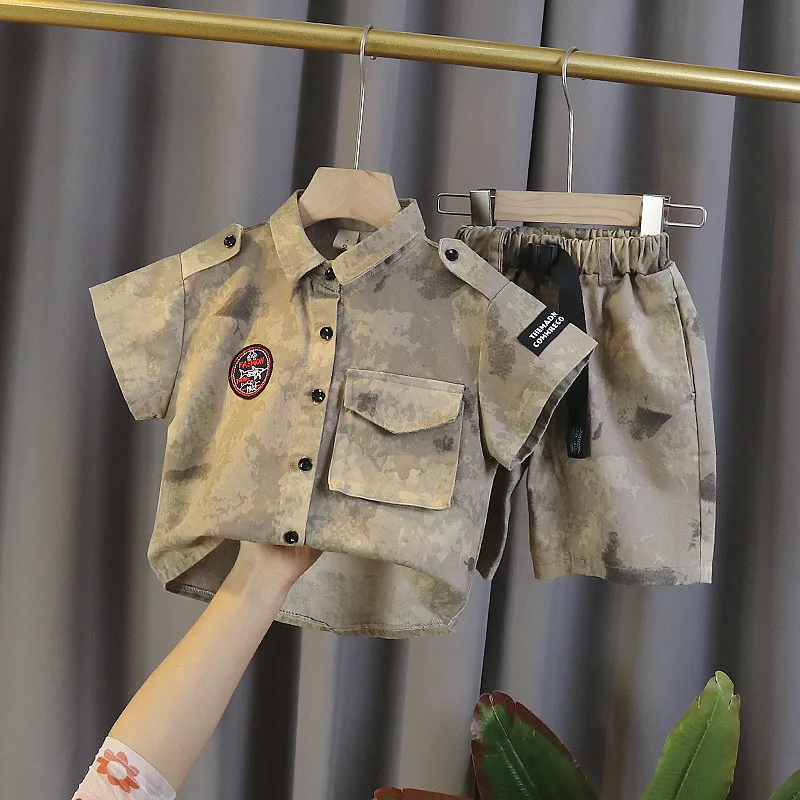 

Children's Clothing Army Uniform Camouflage Boys Clothes Summer Costume 2-10 Years Kids Sport Clothes Boys Clothing Sets