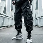 Брюки мужские уличные в японском стиле, джоггеры, шаровары в стиле хип-хоп, модные тренировочные штаны с карманами для бега в стиле Харадзюку, белье в Корейском стиле