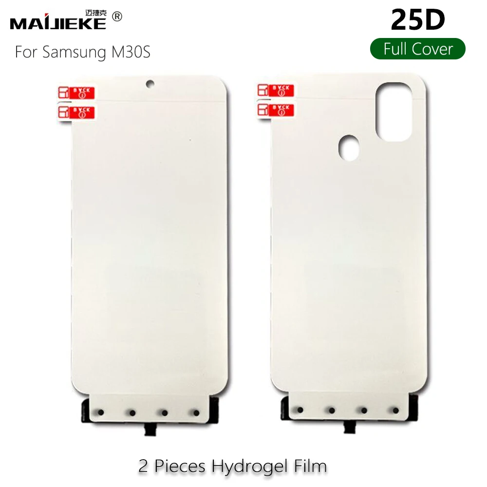 

1 Set Front+Back Soft Hydrogel Film For Samsung Galaxy M30s Full Cover Screen Protector nano Protective film+Fix Tools Not Glass