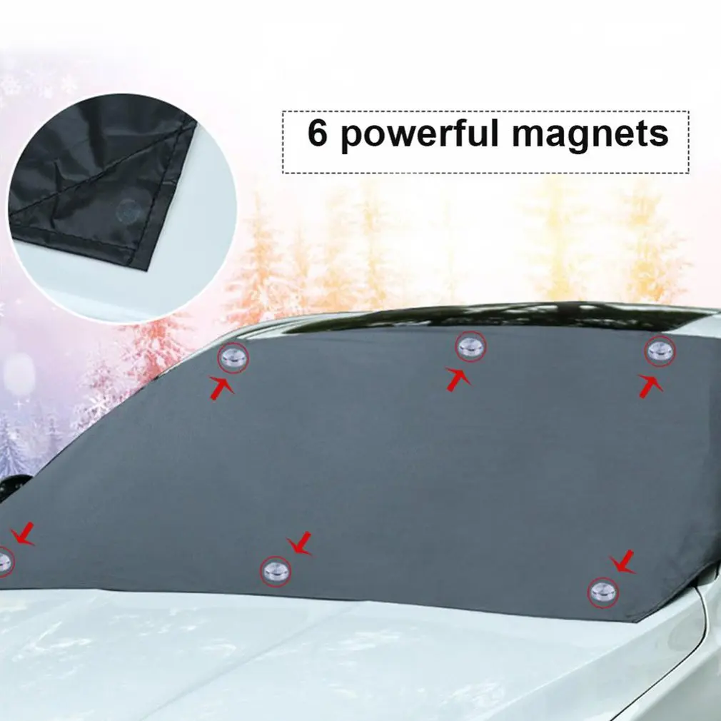 

Car Front Windshield Magnet Anti-Frost Snow Anti-Freeze Cover General 210*120Cm Durable Car Accessories